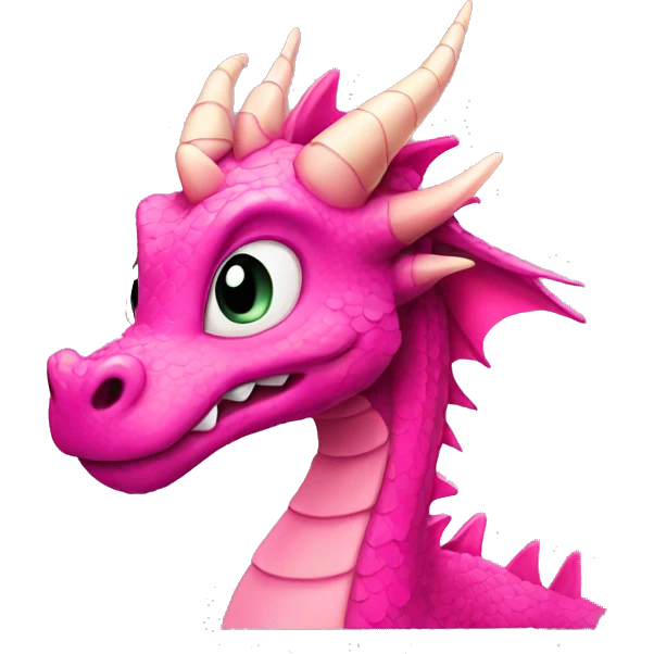 Pink dragon emoji