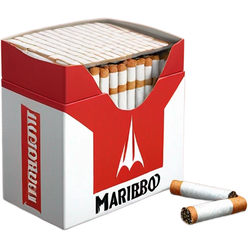 Box of Marlboro cigarettes  emoji