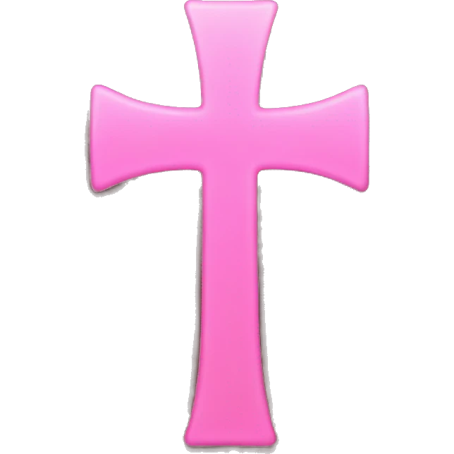 Pink cross emoji