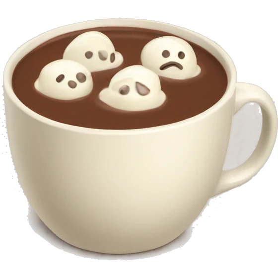 hot chocolate in a cream colored mug emoji