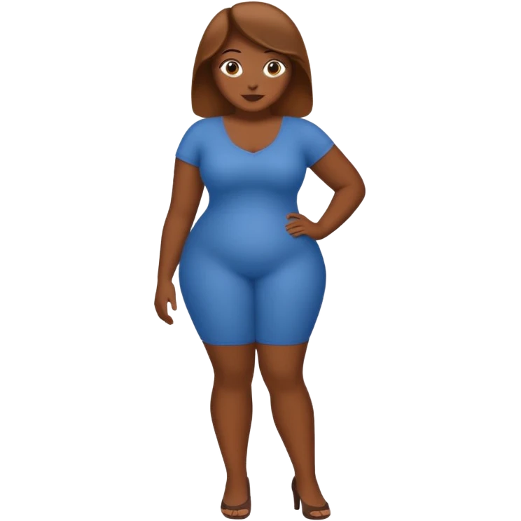 an emoji only including body shape (silhouette), without head ,only the bosom and tummy part emoji