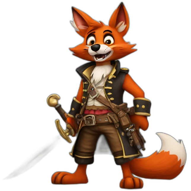 Foxy the pirate fox from Fnaf￼ emoji
