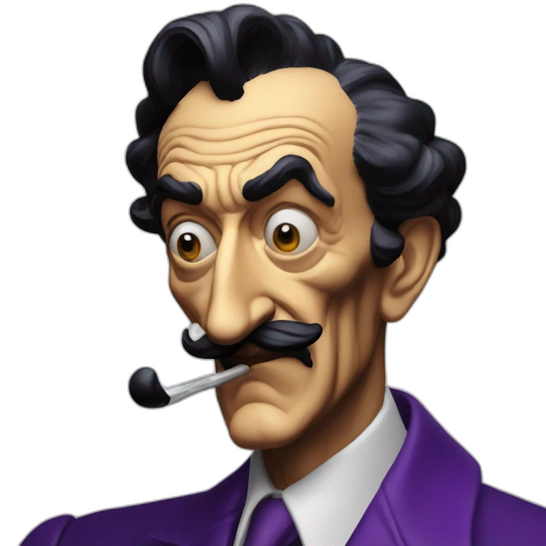 Salvador Dali waluigi emoji
