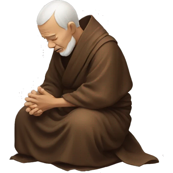 Old monk praying emoji