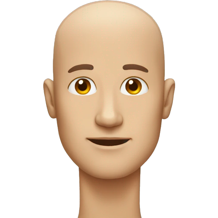 man with no hair emoji