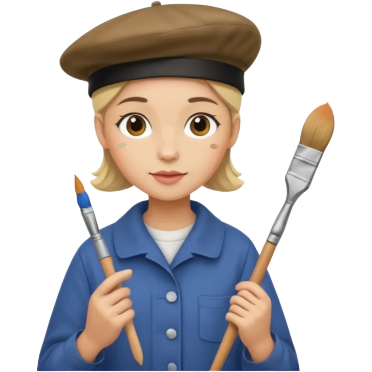 artist with beret and painter emoji