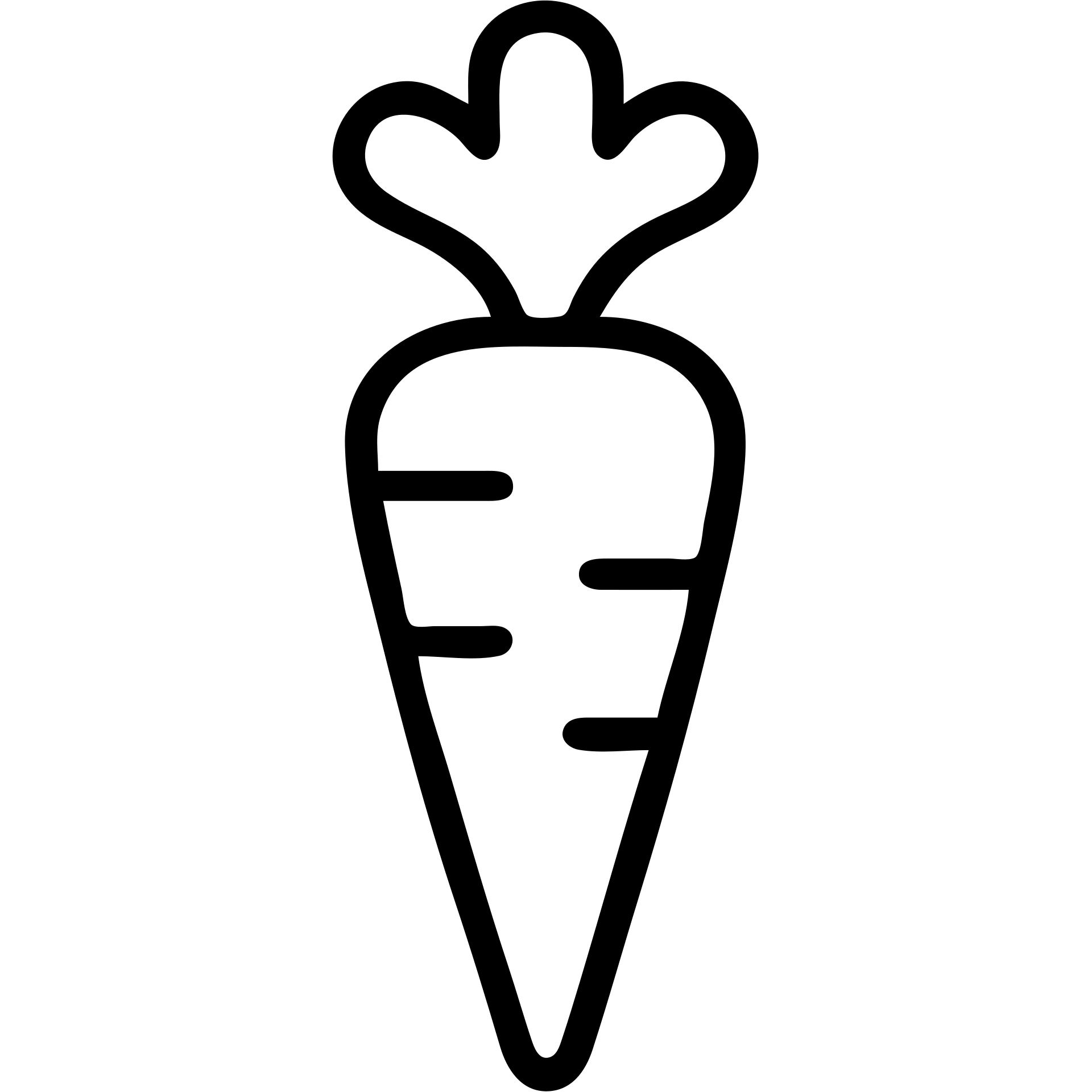 a parsnip, outlined icon style, clear lines emoji