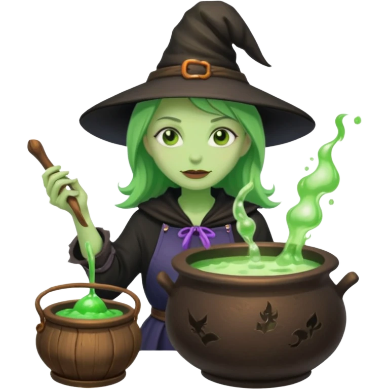 green witch cooking potion emoji