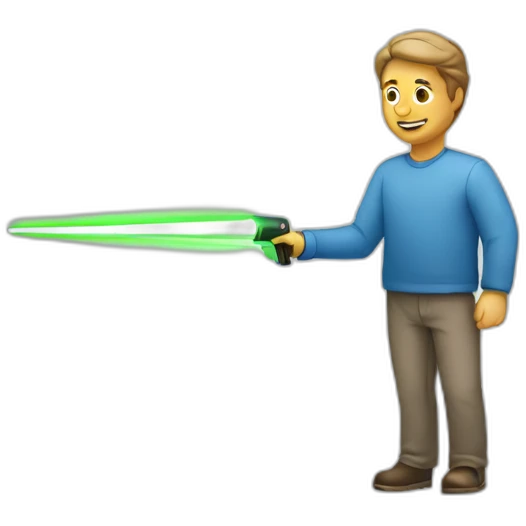 Man using laser pointer emoji