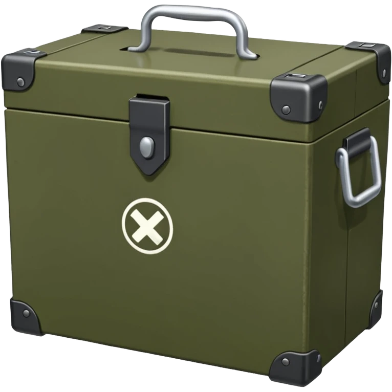 generate a very realistic closed weapon supply box emoji