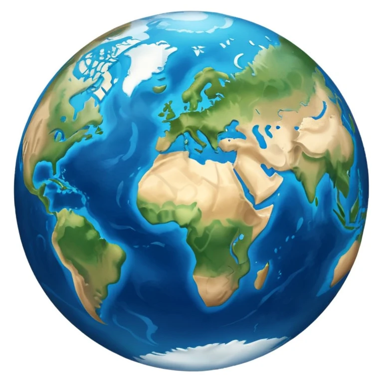 Earth with a blue ocean emoji