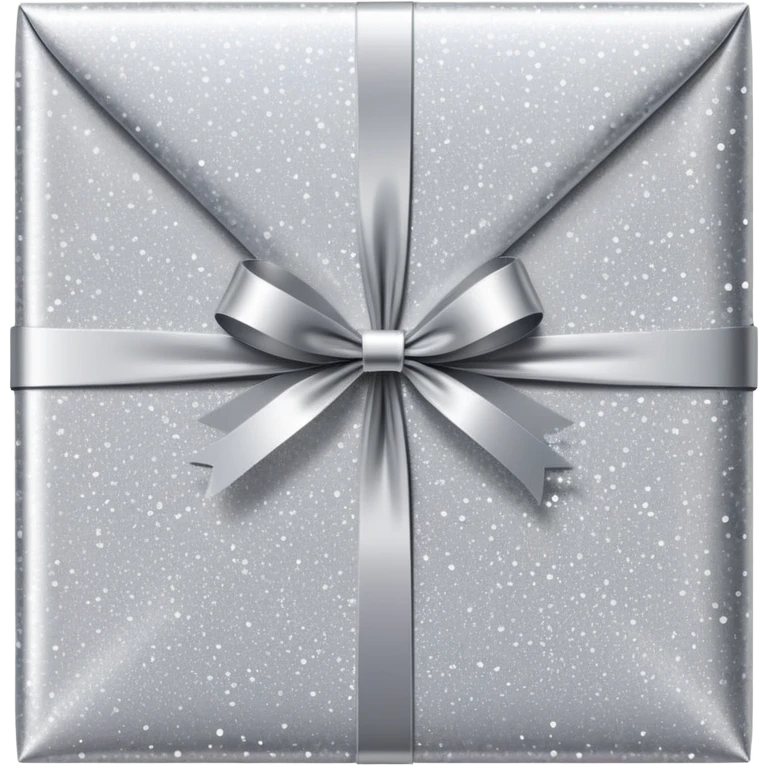 Silver glittering luxurious wrapping paper with sparkles emoji