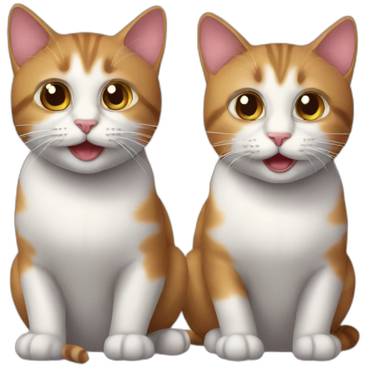 two cat emoji
