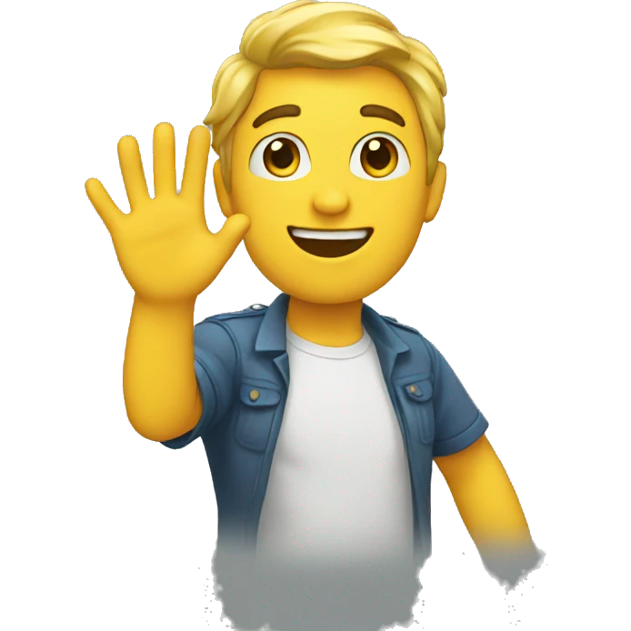 Waving emoji