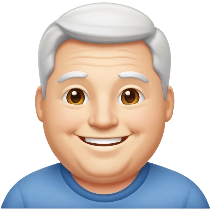 happy plump white American man emoji