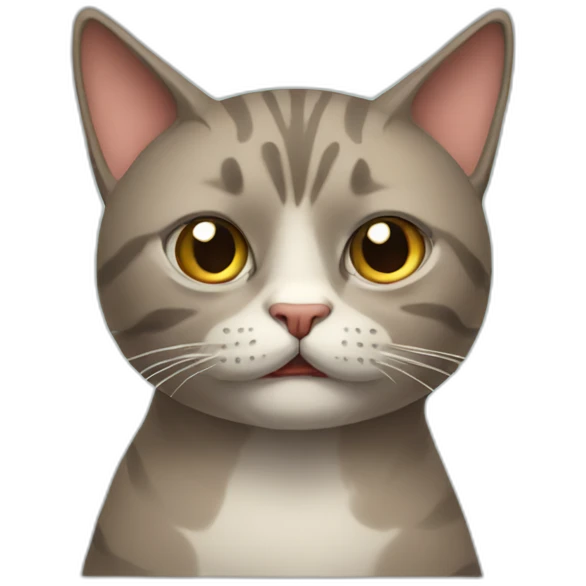 Ugly cat emoji