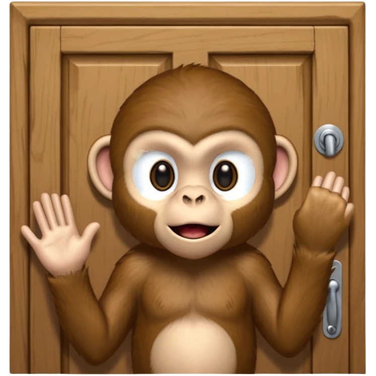 monkey knocking on door emoji