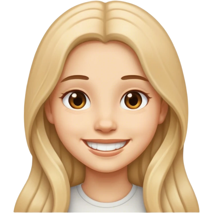 smiling girl with long hair emoji