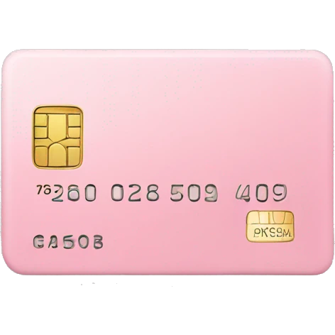 pastel pink credit card emoji