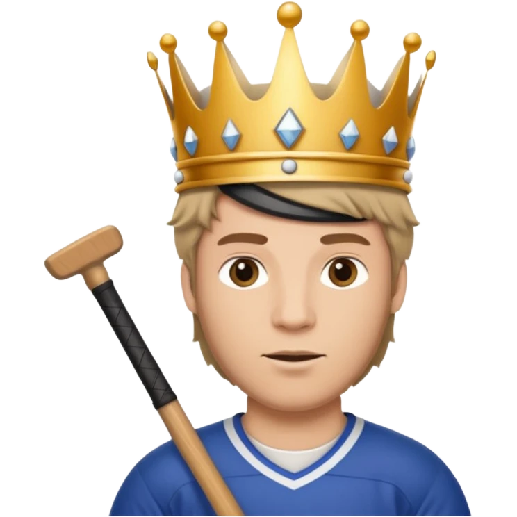 King Hockey player emoji