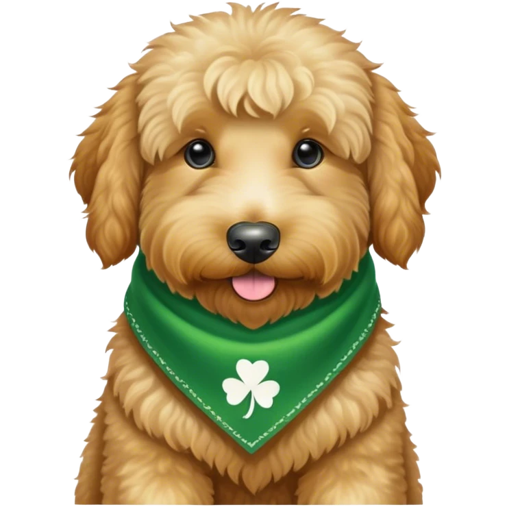 Big Goldendoodle st Patrick’s day emoji