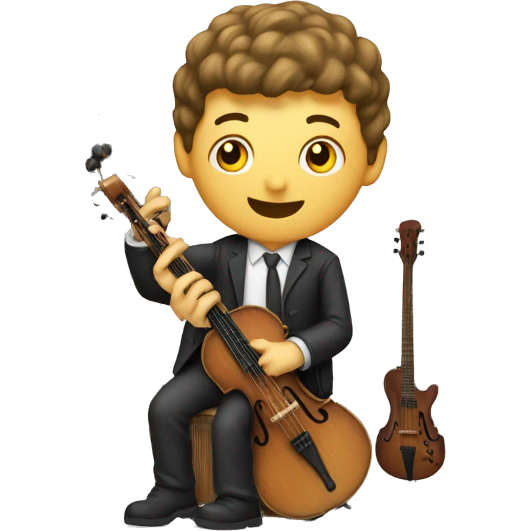 man holding music instrument x50 emoji