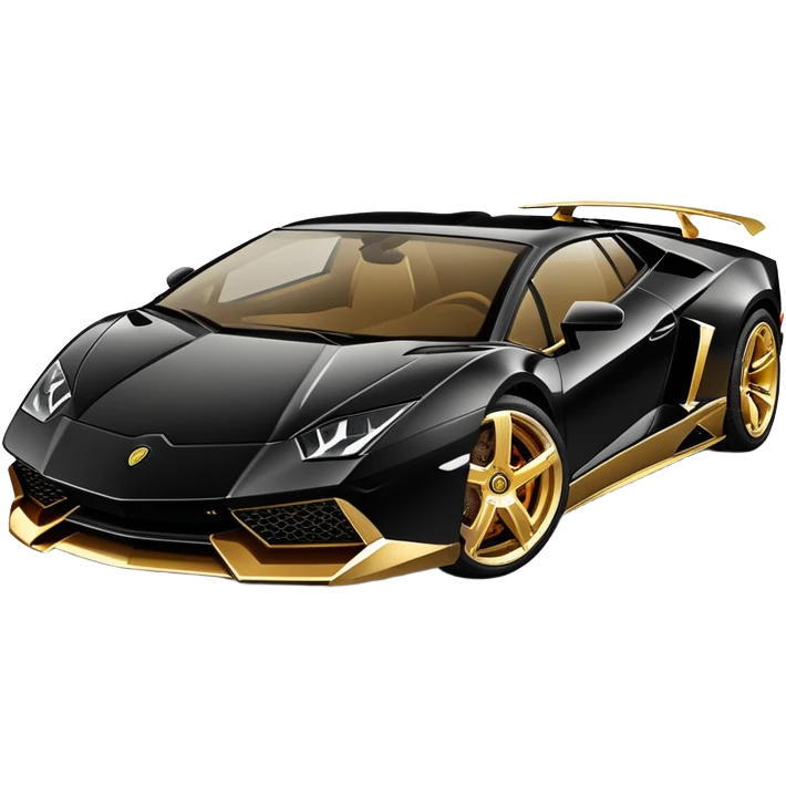 black gold lambo emoji