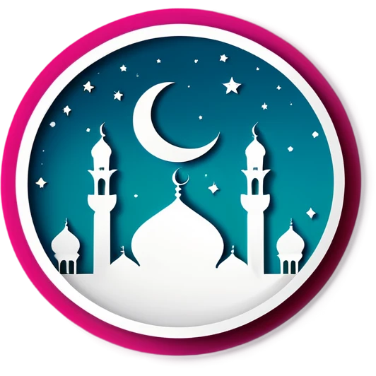 Ramadan Mubarak celebration with text “Ramadan Mubarak” emoji