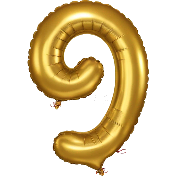 The-number-five  shape-golden-balloon-number  emoji