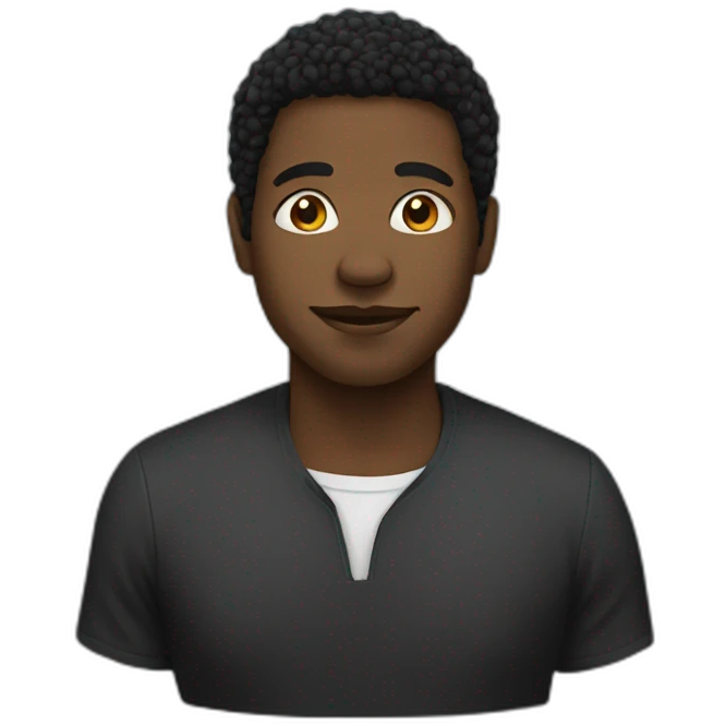 A black person emoji