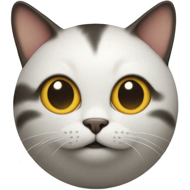 Cat in the shape of a ball with no legs emoji