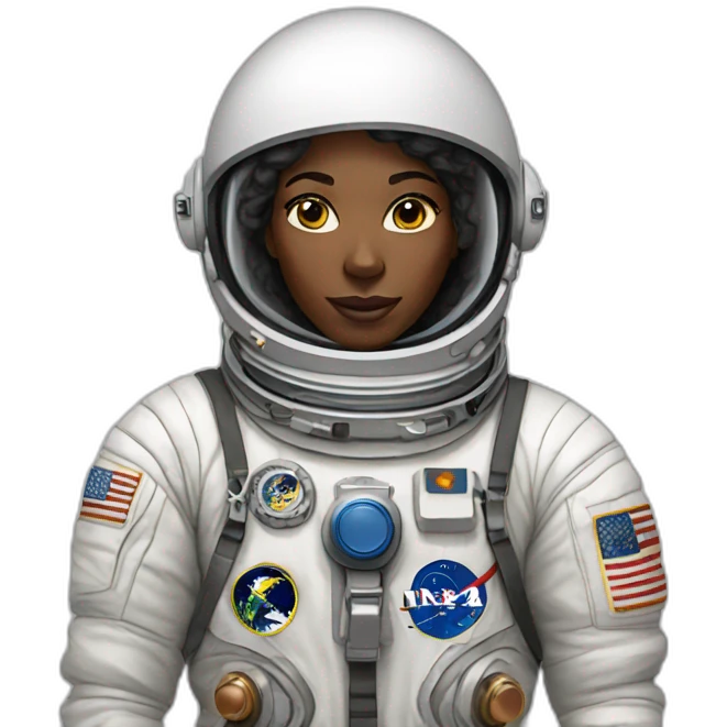 astronaut black woman emoji