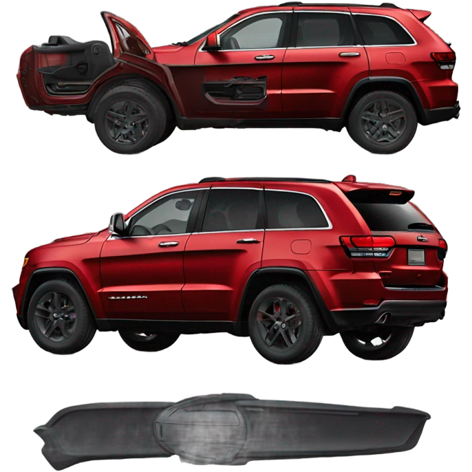 red jeep grand Cherokee with black trim emoji