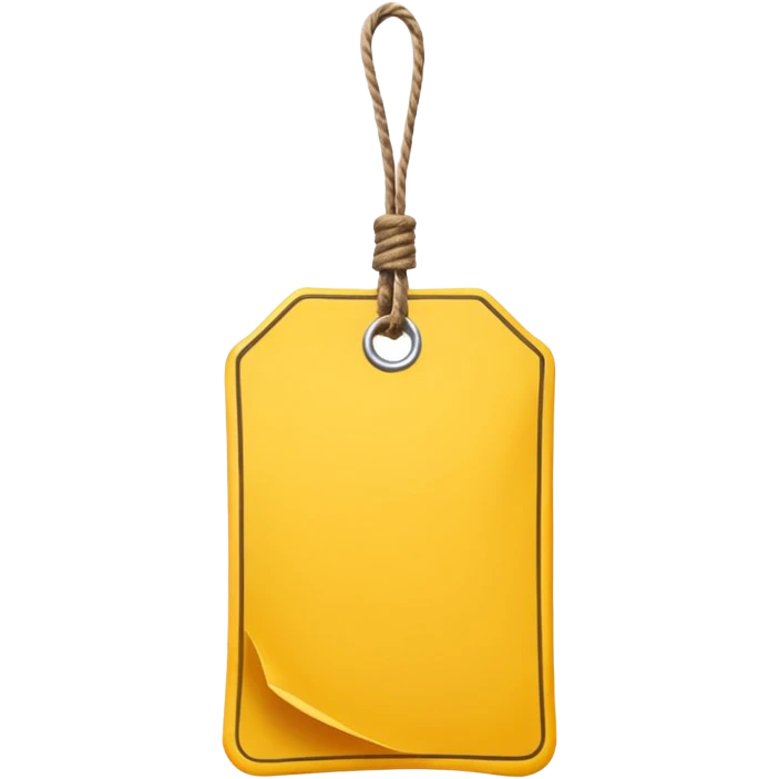  yellow Price tag emoji