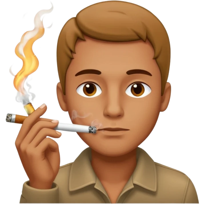 Guy smoking a joint emoji