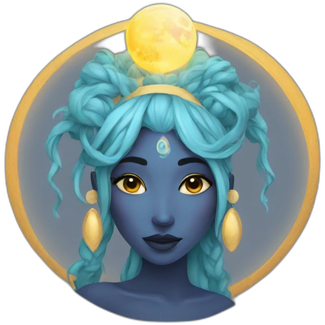 Moon goddess emoji