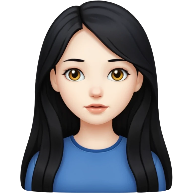 Girl with long black hair emoji
