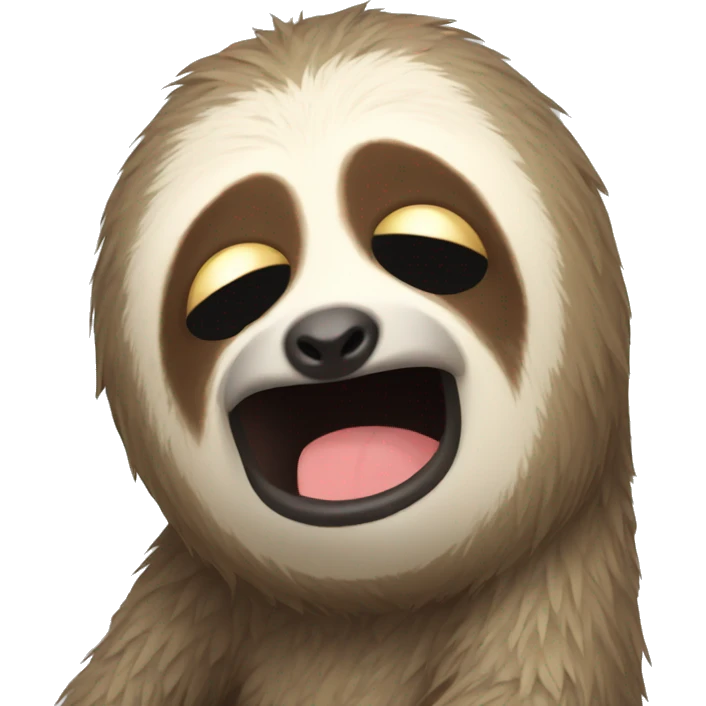Sloth with a hangover emoji