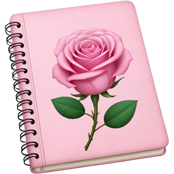 notebook rose emoji