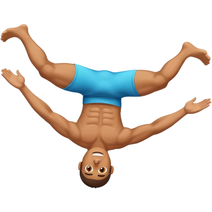 Gay man doing a back flip emoji