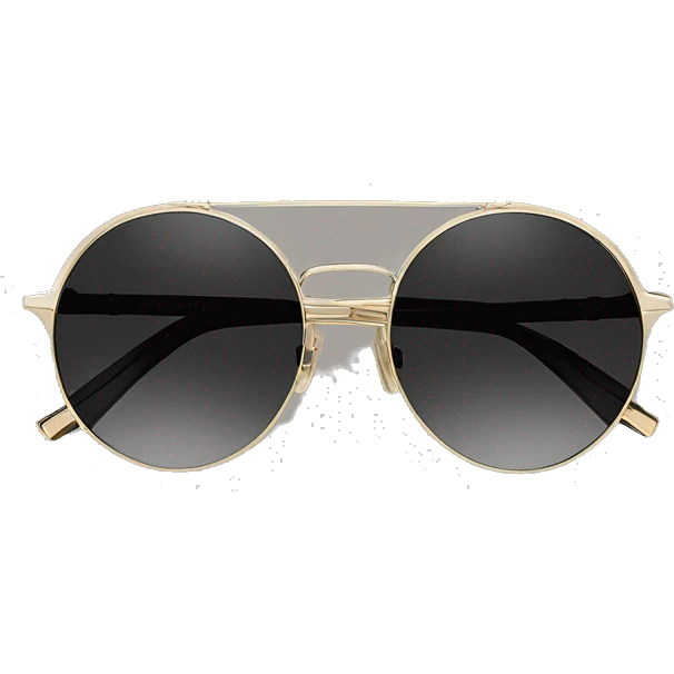 Saint Laurent sunglasses  round double metal bridge Sunglasses emoji