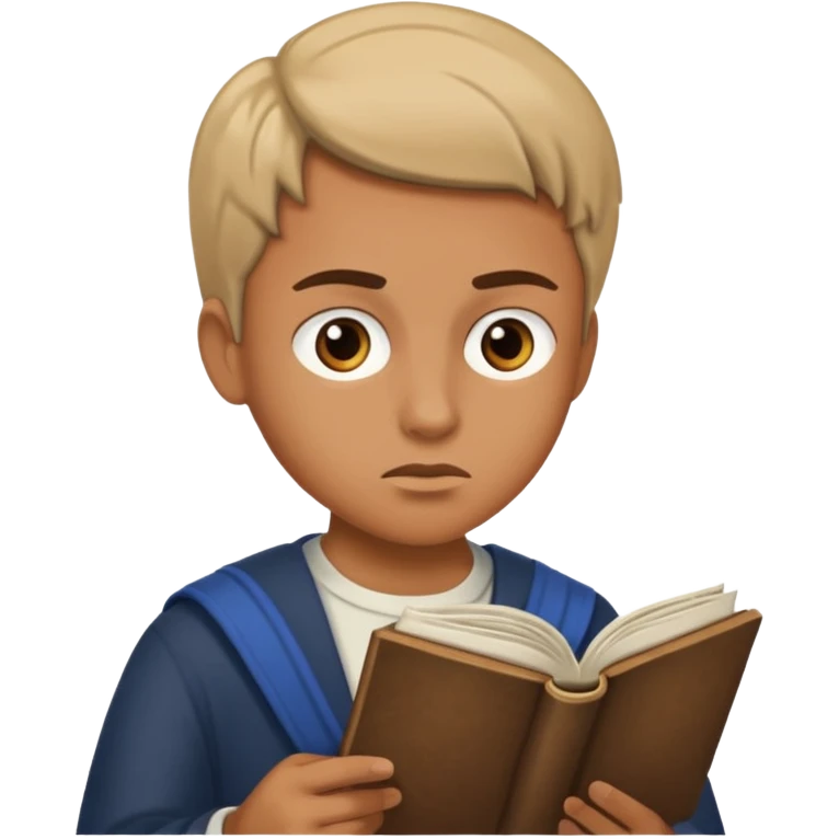 someone who is reading a book to learn the history  emoji