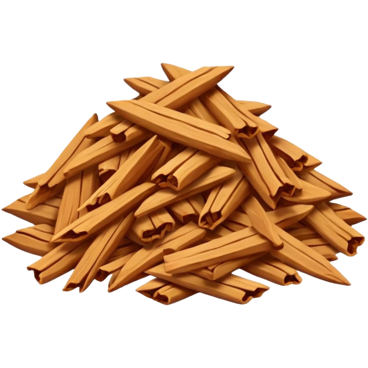 bois de santal, a pile of sandalwood chips, aromatic lines, no text emoji