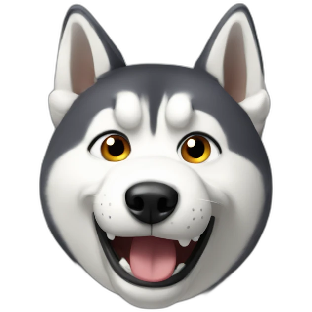 A smacking husky emoji