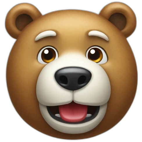 Un ours mangeant une glace emoji