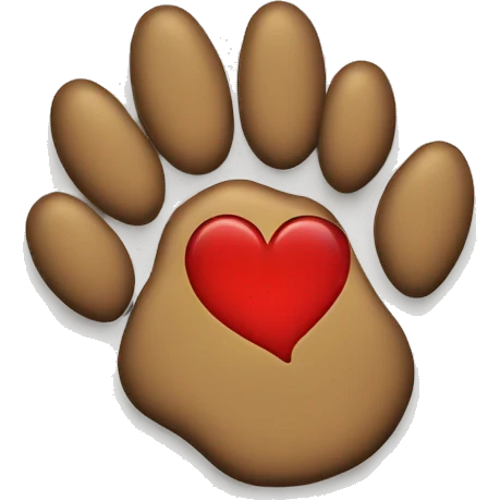 paw print with heart beside it emoji