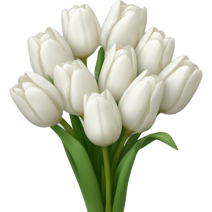 white tulip bouquet  emoji