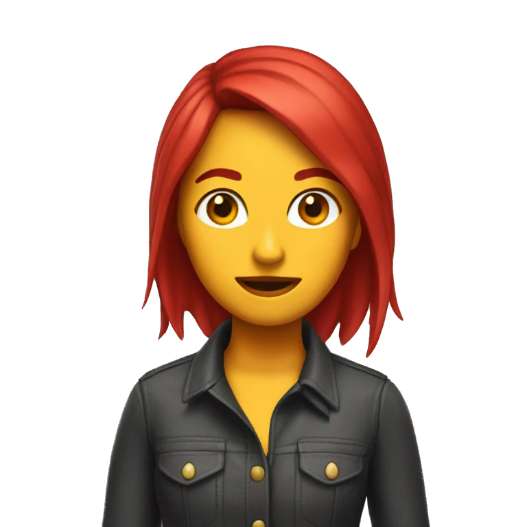 Chica pelirroja rojo  emoji