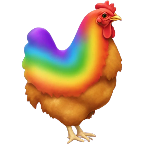 Rainbow chicken nugget emoji
