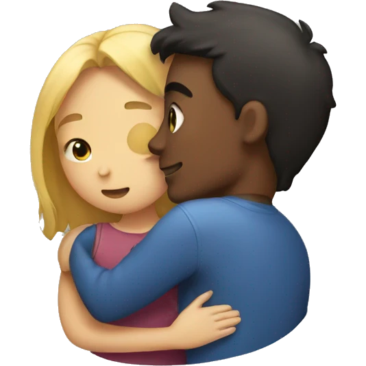 a girl hugging his boyfriend emoji